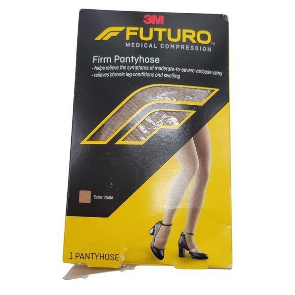 3M Futuro Firm Compression Pantyhose Plus Size 20-30 mmHg Nude Relief For Varico - Picture 1 of 10